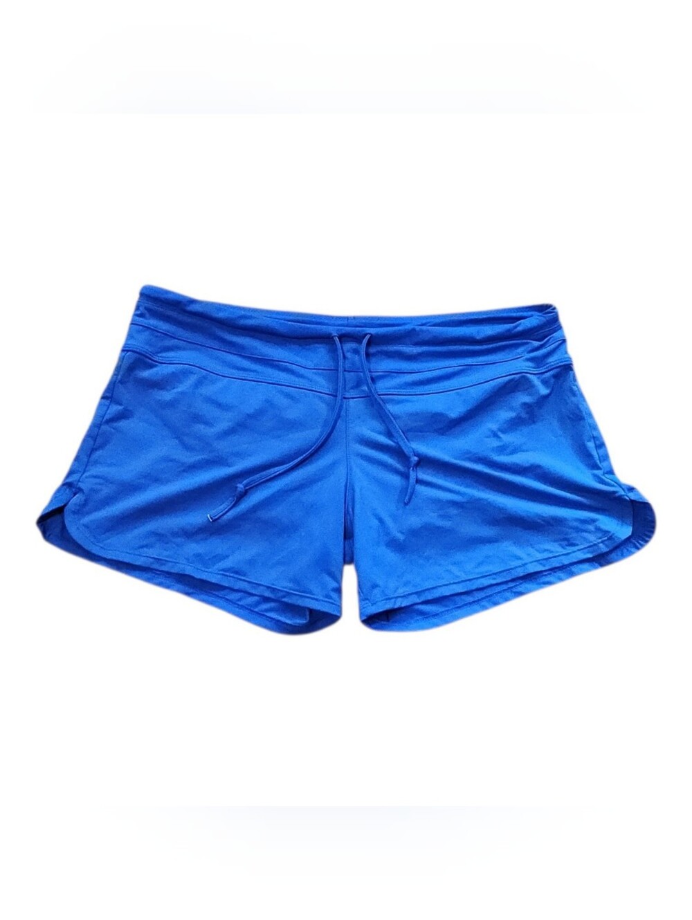 Athleta Lined Shorts Size Small Stretch Blue Pockets Running Beach Hiking
